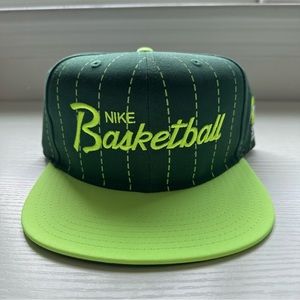 NWT Nike Sports Specialties Script Snapback Hat - Green/Neon Green